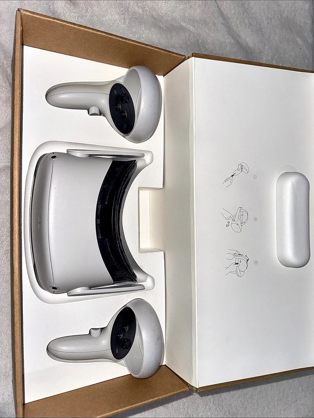 Meta Quest 2 Advanced All-In-One VR Headset White(Comes with modded headgear)